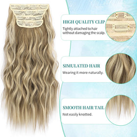KooKaStyle Wavy Thick Clip in Hair Extensions 20 inches packaging