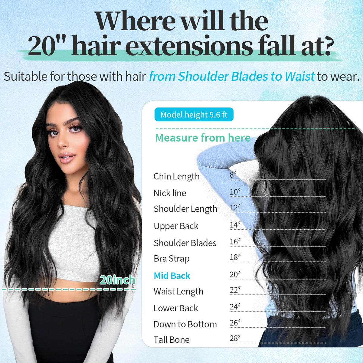 KooKaStyle Wavy Thick Clip in Hair Extensions close-up of texture