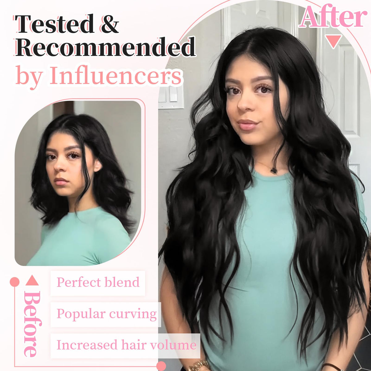 KooKaStyle Wavy Thick Clip in Hair Extensions packaging