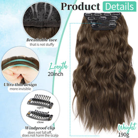 KooKaStyle Wavy Thick Clip in Hair Extensions packaging
