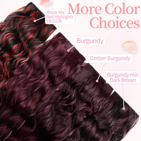 KooKaStyle Wavy Thick Clip in Hair Extensions styled on mannequin