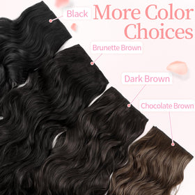 KooKaStyle Wavy Thick Clip in Hair Extensions texture detail