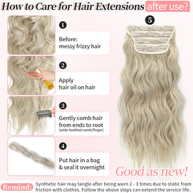 KooKaStyle Wavy Thick Hair Extensions showcasing natural wave pattern