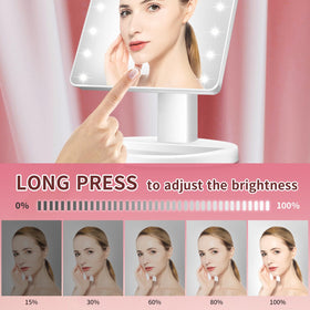 KOOKIN Lighted Makeup Mirror side view showing 180-degree rotation