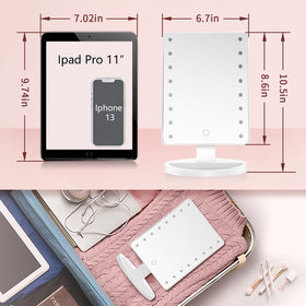 KOOKIN Lighted Makeup Mirror touch sensor for brightness adjustment