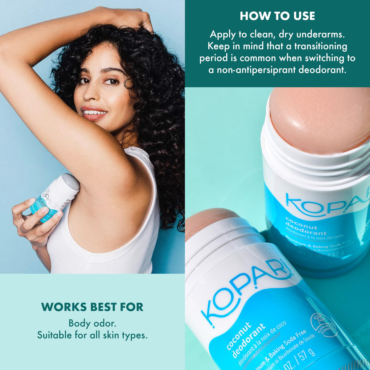 Kopari Coconut Deodorant Beach Scent back view