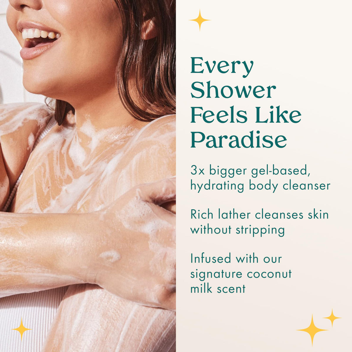Kopari Jumbo Coconut Hydrating Body Wash texture close-up