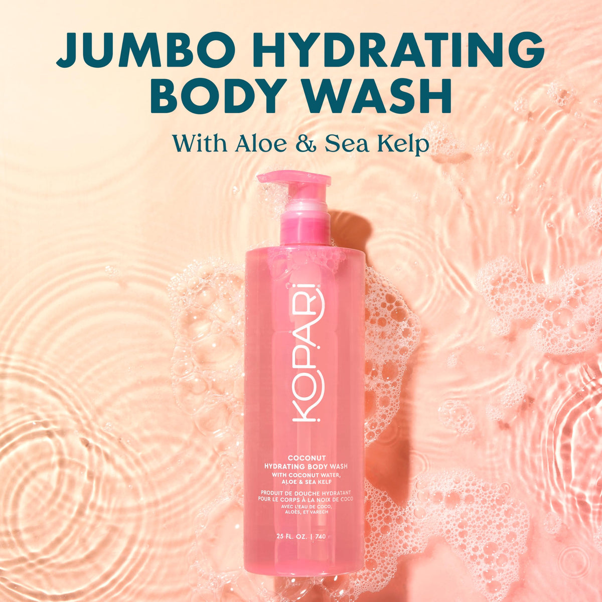Kopari Jumbo Coconut Hydrating Body Wash with pump top