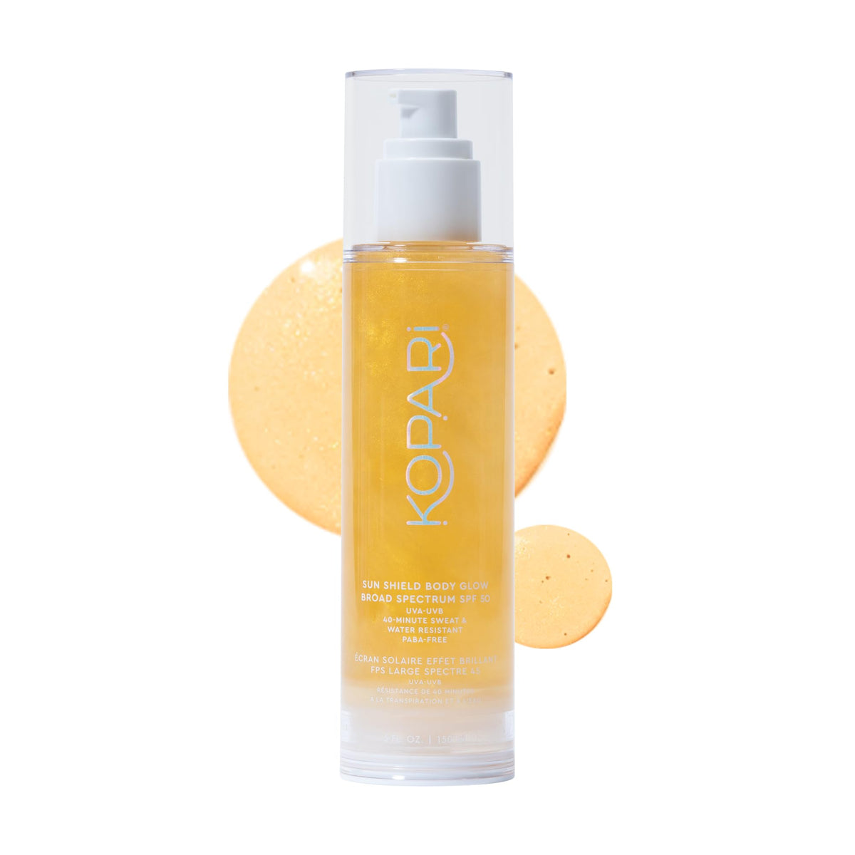 Kopari Sun Shield Body Glow SPF 50 shimmering gel front view