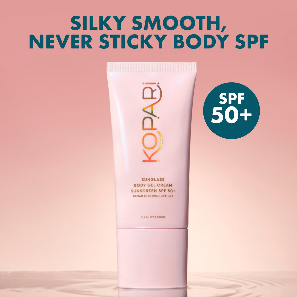 Kopari Sunglaze Body Gel Cream Sunscreen SPF 50+ texture close-up