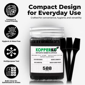 Kopperko Mini Makeup Spatula 2.5 inch black detail