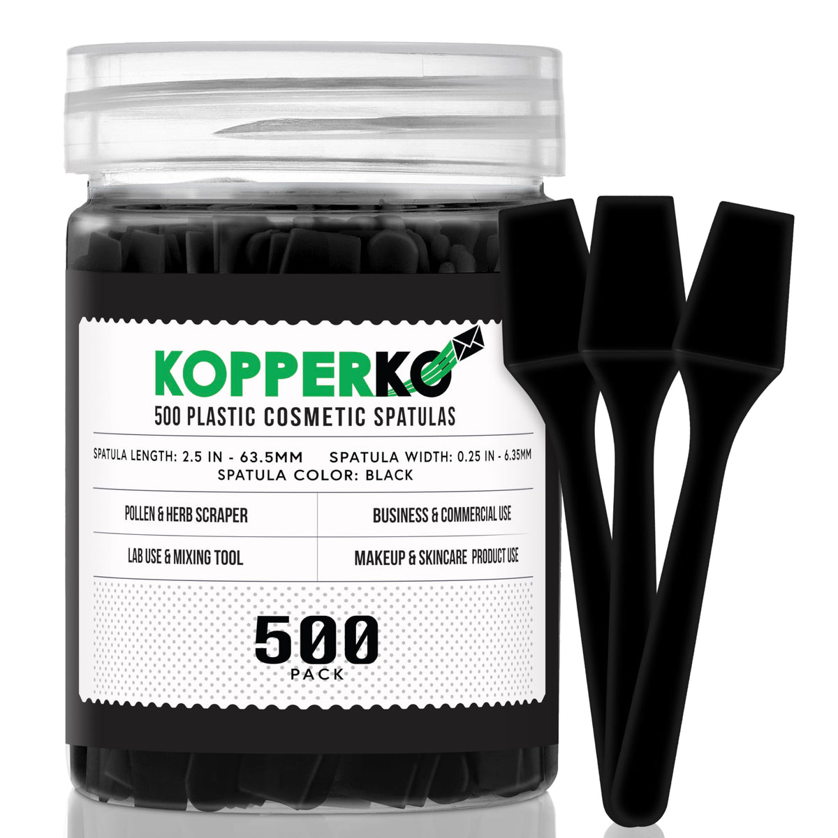 Kopperko Mini Makeup Spatula 500 pack front view