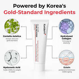 Koriderm Time Reverse Cream in a bathroom setting