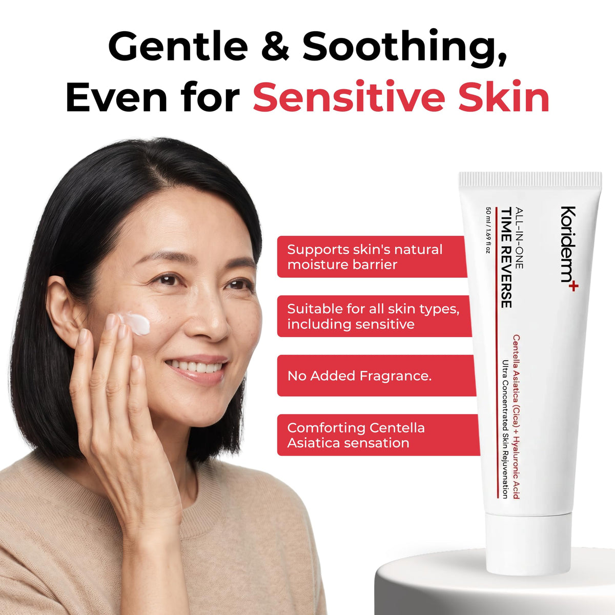 Koriderm Time Reverse Cream ingredients list on packaging