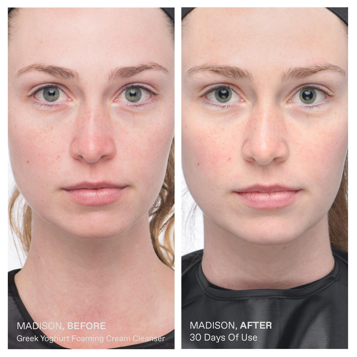 KORRES Greek Yoghurt Foaming Cream Cleanser application on skin