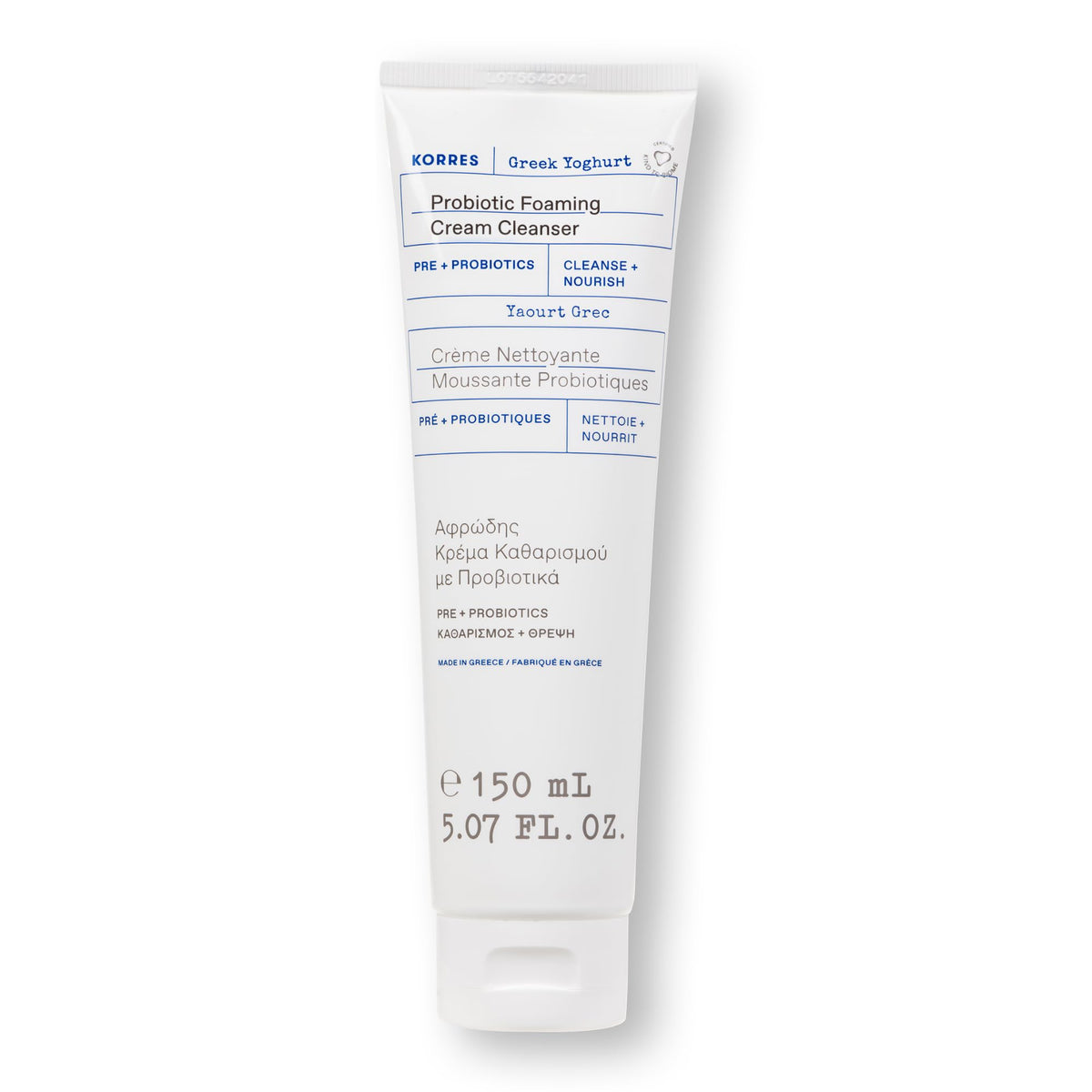 KORRES Greek Yoghurt Foaming Cream Cleanser front view