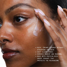 KORRES Greek Yoghurt Foaming Cream Cleanser texture close-up