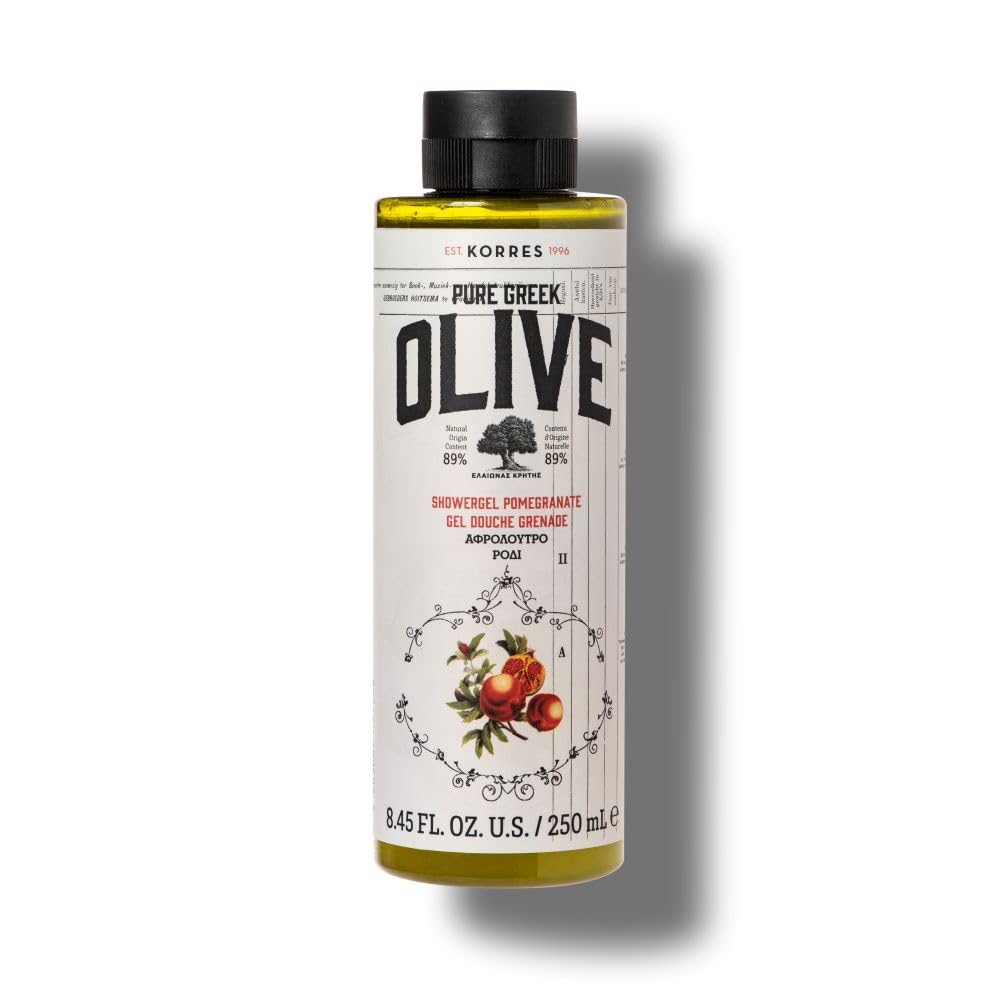 KORRES Pure Greek Olive Shower Gel Pomegranate front view