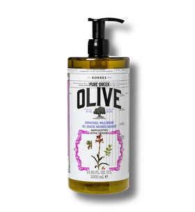 KORRES Pure Greek Olive Shower Gel Wild Orchid 33.8 Fl Oz front view