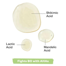 Kosas AHA Serum Deodorant Roll-On application on skin