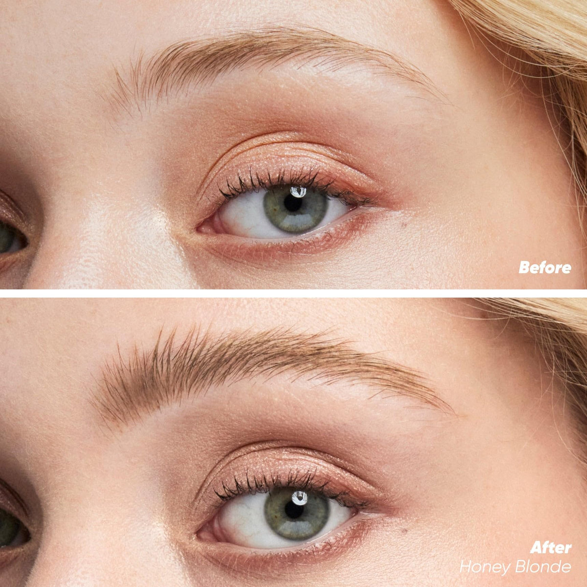 Kosas Air Brow Tinted Eyebrow Gel Honey Blonde applicator close-up