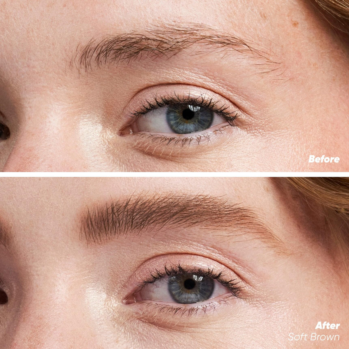Kosas Air Brow Tinted Eyebrow Gel Soft Brown with spoolie applicator