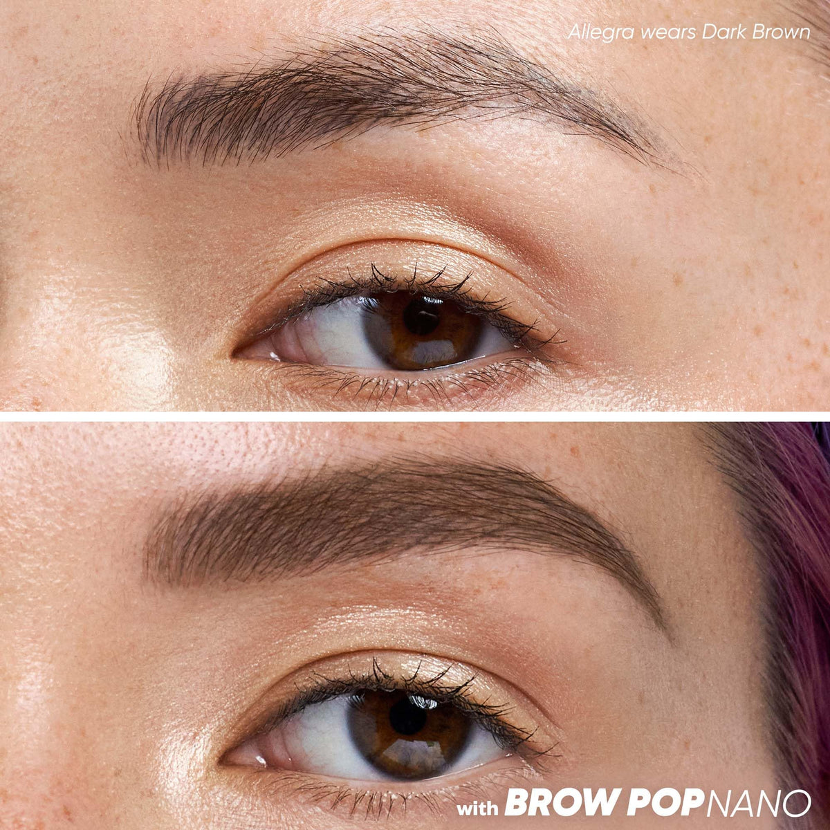 Kosas Brow Pop Nano Dark Brown precision tip close-up