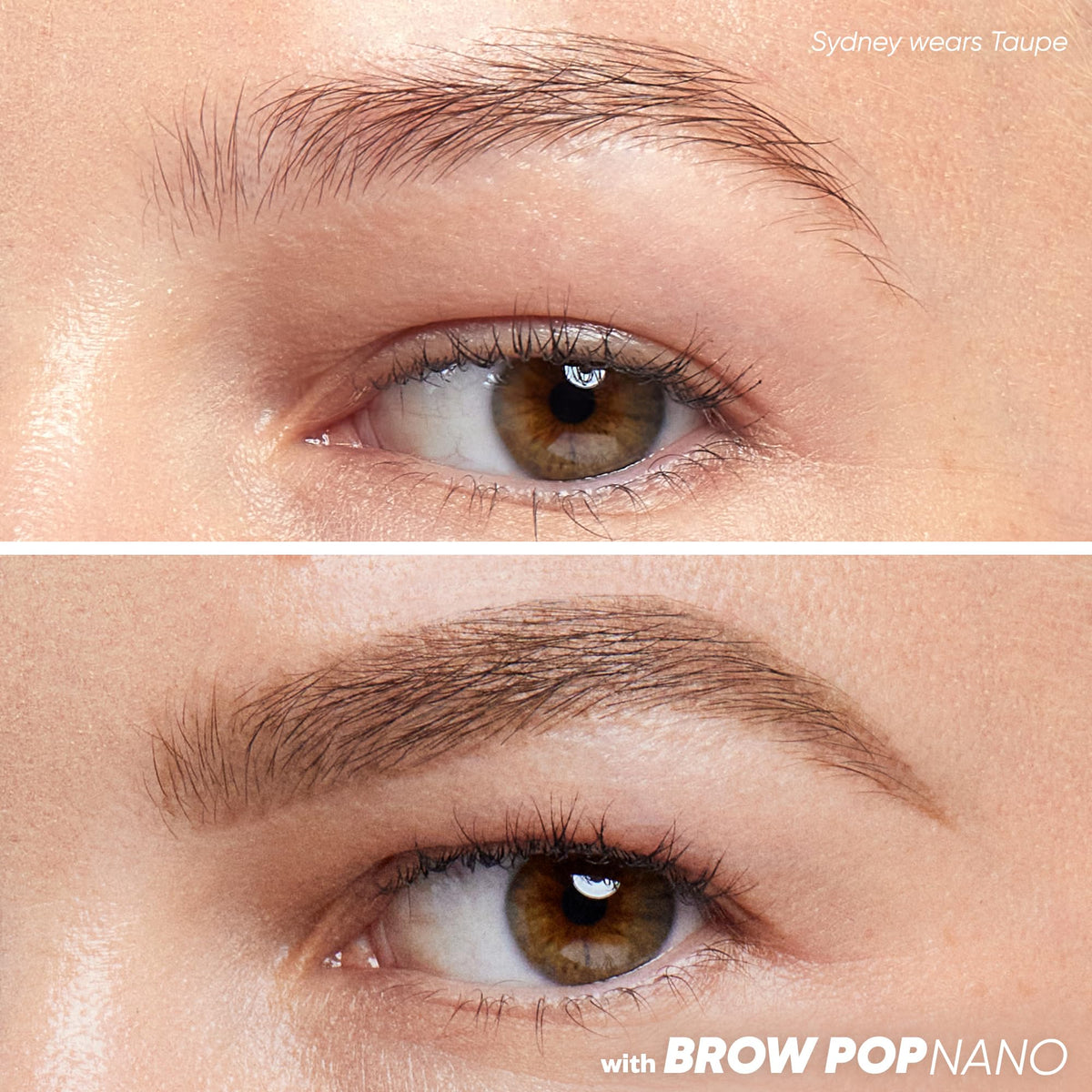 Kosas Brow Pop Nano Ultra-Fine Eyebrow Pencil Taupe with spoolie brush
