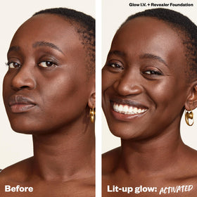 Kosas Glow I.V. Face Illuminator Reflect swatch on skin