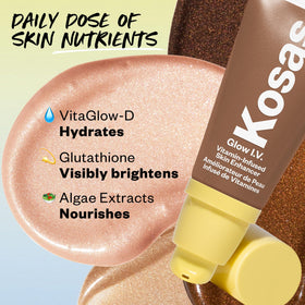 Kosas Glow I.V. Face Illuminator Reflect with makeup tools