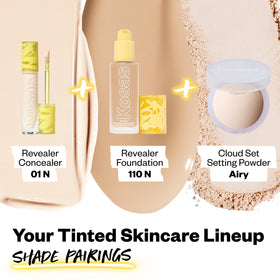 Kosas Revealer Concealer with other makeup products