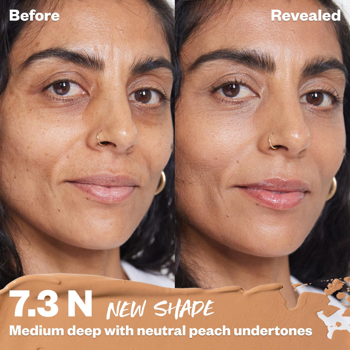 Kosas Revealer Hydrating Concealer 7.3 N application on skin