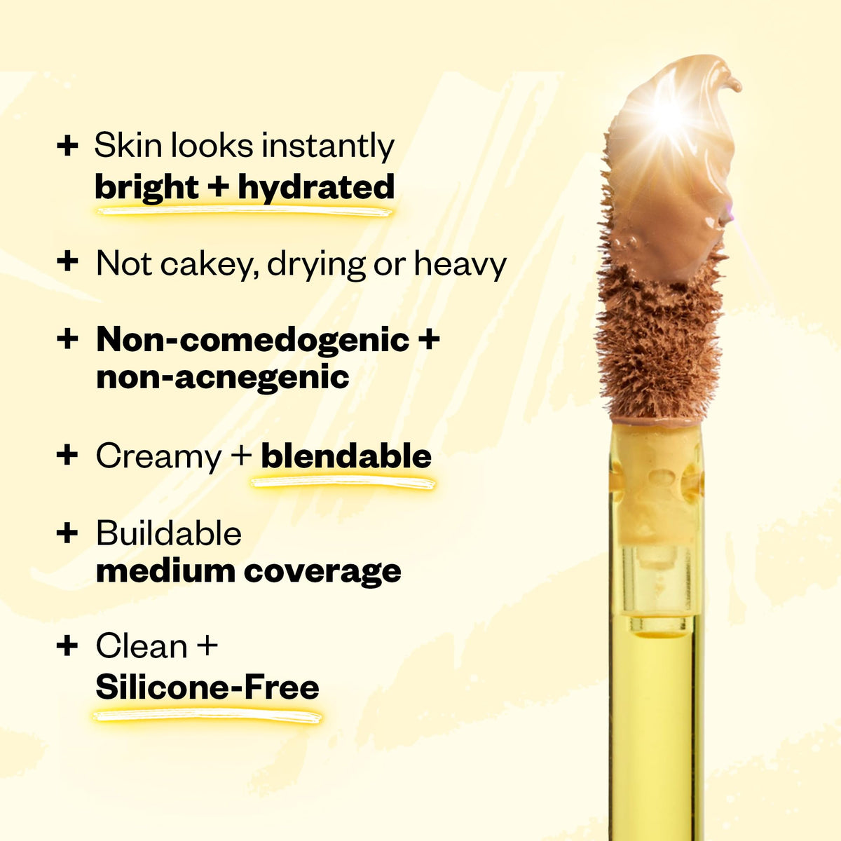 Kosas Revealer Medium Coverage Concealer 09 with makeup brushes