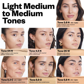 Kosas Revealer Medium Coverage Hydrating Concealer 04 N blended on skin