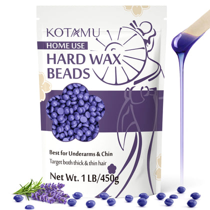 KOTAMU Lavender Hard Wax Beads front view in packaging