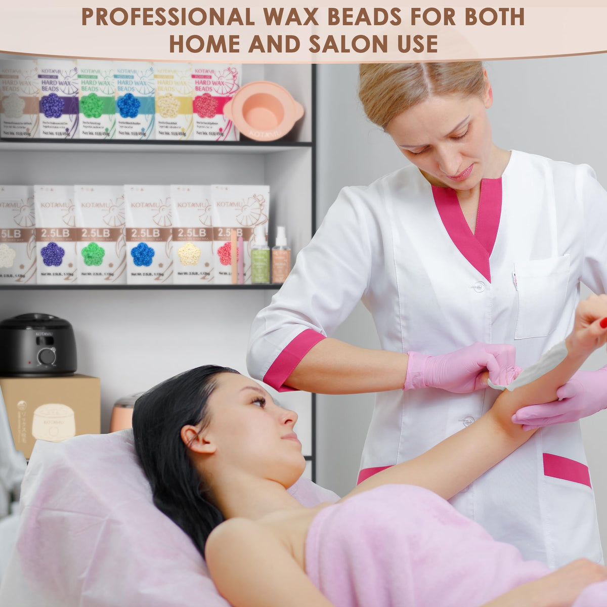 KOTAMU Wax Beads for sensitive skin demonstration