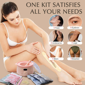 KOTAMU Wax Warmer in use for hair removal