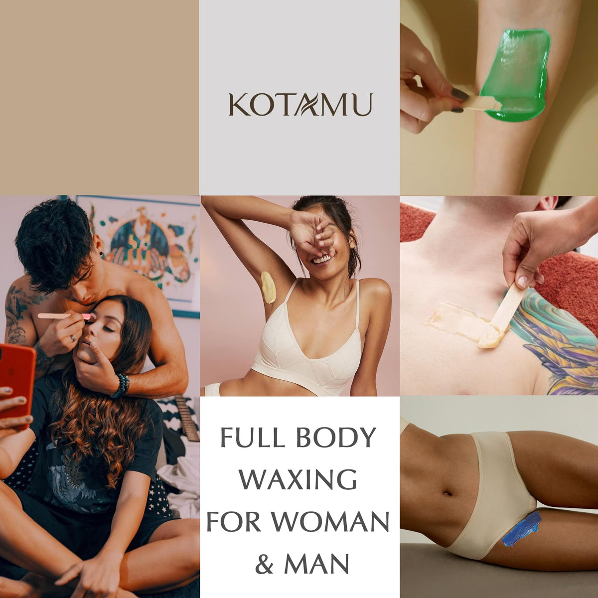KOTAMU Waxing Kit showing wax consistency