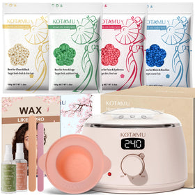 KOTAMU Waxing Kit with digital wax warmer and wax beans