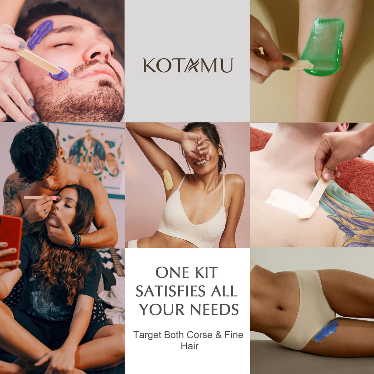 KOTAMU Waxing Kit with instructions and accessories