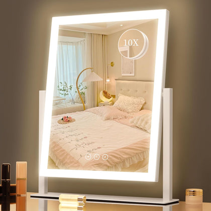 Kotdning Lighted Vanity Mirror front view with LED lights