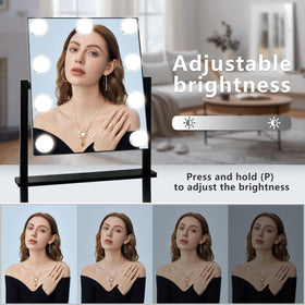 Kotdning Vanity Mirror showing 3 color lighting modes