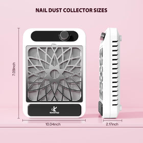 Kouzitop Nail Dust Collector with dust collection in action