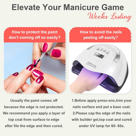 KQueenest Cat Eye Press on Nails Almond showing colour change in light