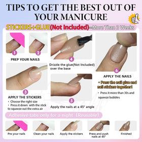 KQueenest Cat Eye Press on Nails with light reflection effect