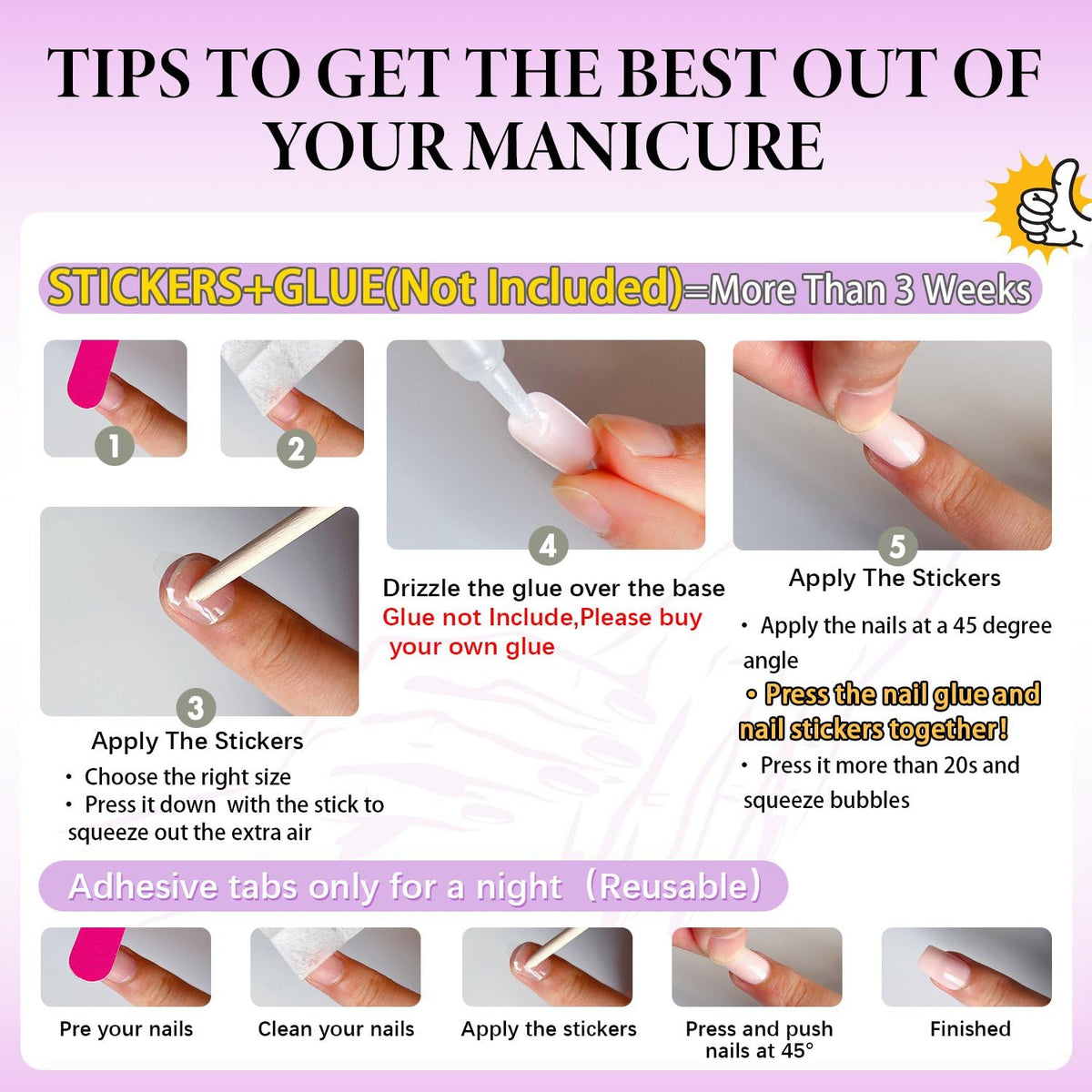 KQueenest Ombre Press on Nails Short Almond in use on hands
