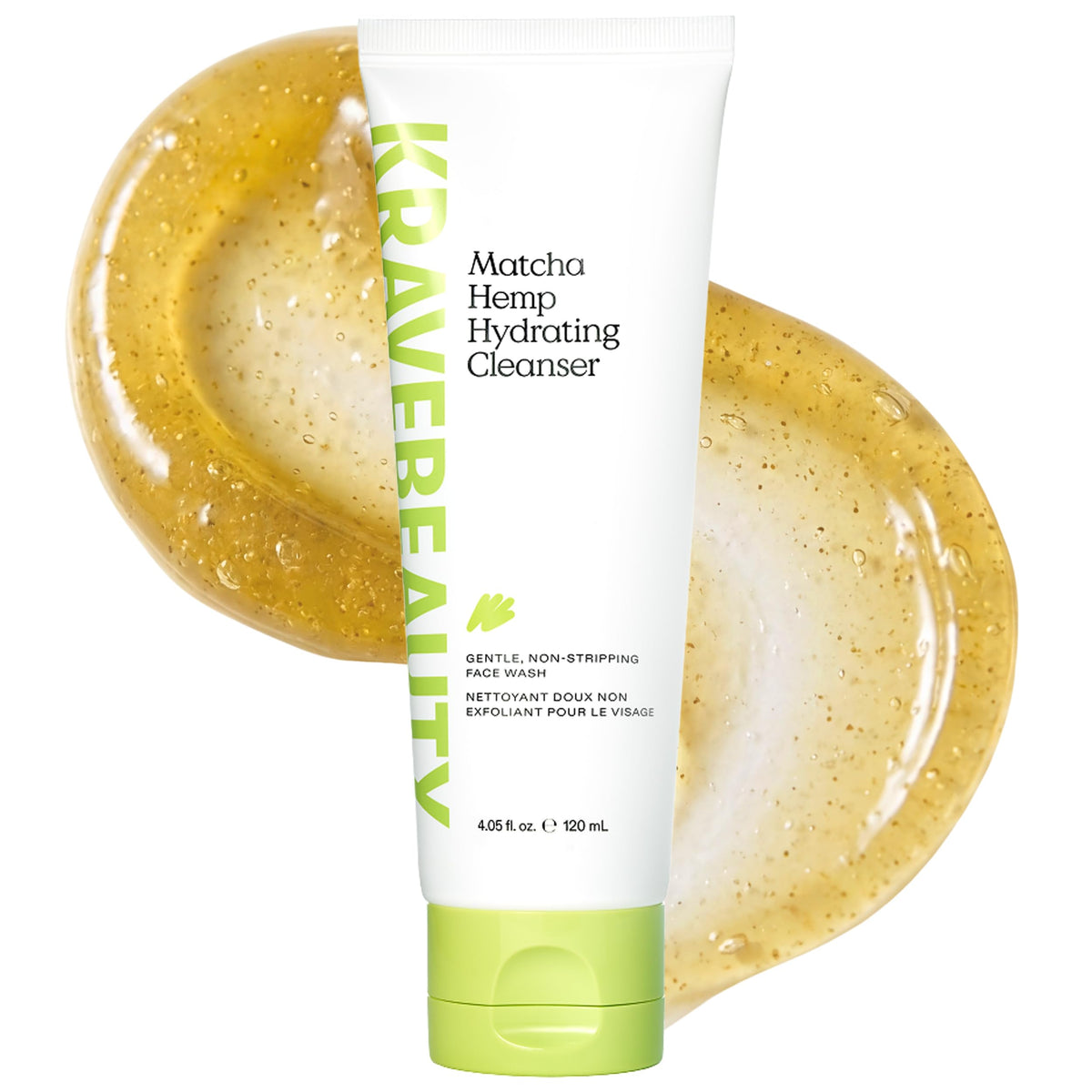 KraveBeauty Matcha Hemp Hydrating Cleanser 120 mL front view