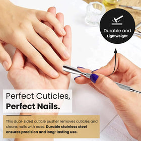 Krisp Beauty cuticle pusher tools in protective pouch