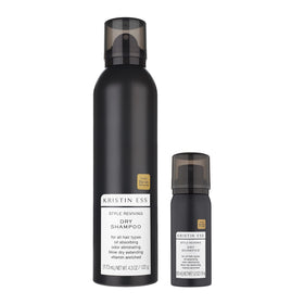Kristin Ess 2-in-1 Dry Shampoo Spray Bundle full-size can and travel mini