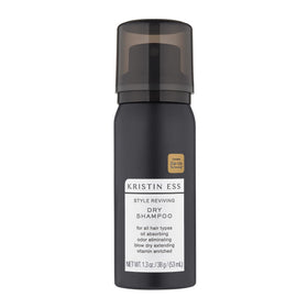 Kristin Ess Dry Shampoo packaging with fresh pear fragrance notes